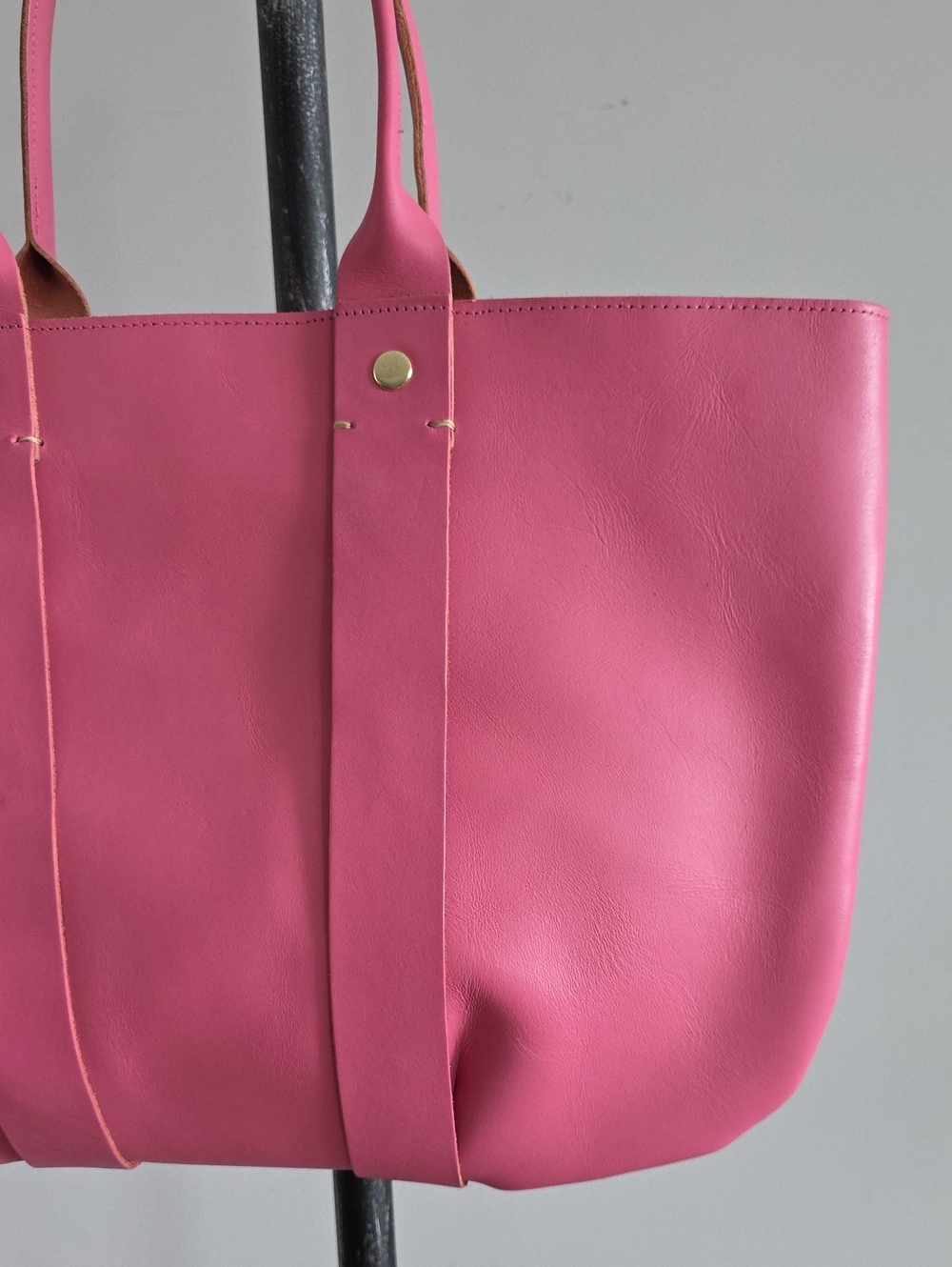 Rare Clare V. La Tropezienne Pink Leather Tote - Picture 4 of 16